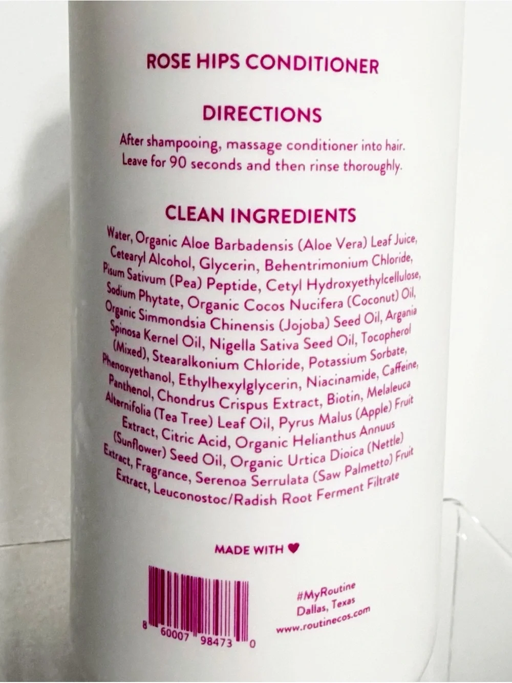 ROUTINE WELLNESS Rose Hips 14oz Conditioner ~ New & Sealed
